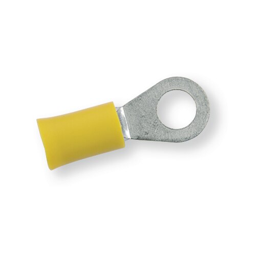 KB 250 cosses rondes pré-isolées 3503 jaune, diamètre 6,4, 4-6 mm²